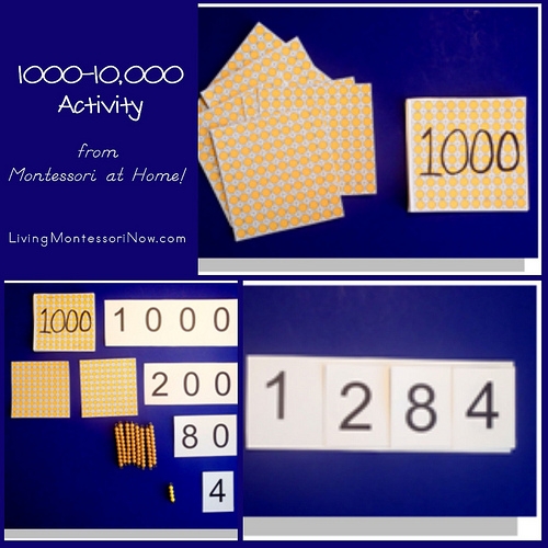 1000-10,000 Activity from Montessori at Home!