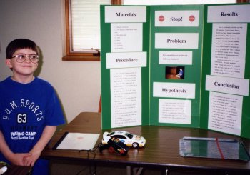 Will's Montessori foundation helped him at age 9 persist with a homeschool science fair project for over 8 hours, typing all the information independently.