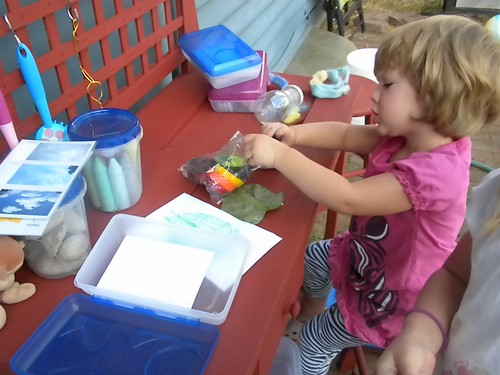 Outdoor Work Station (Photo from Discovery Days and Montessori Moments)