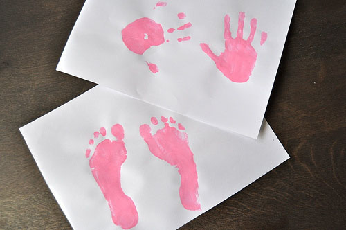 All About Me - Handprints and Footprints (Photo from Sorting Sprinkles)
