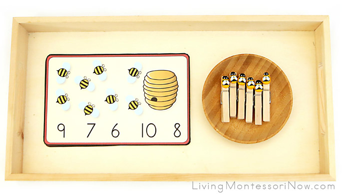 Bee Count-and-Clip Cards