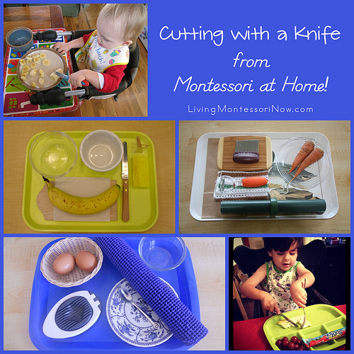 Cutting with a Knife from Montessori at Home