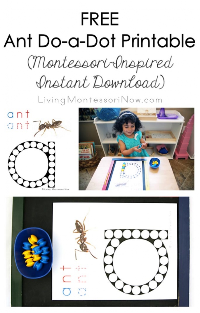 FREE Ant Do-a-Dot Printable (Montessori-Inspired Instant Downlad)