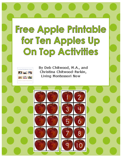Free Apple Printable for Ten Apples Up On Top Activities