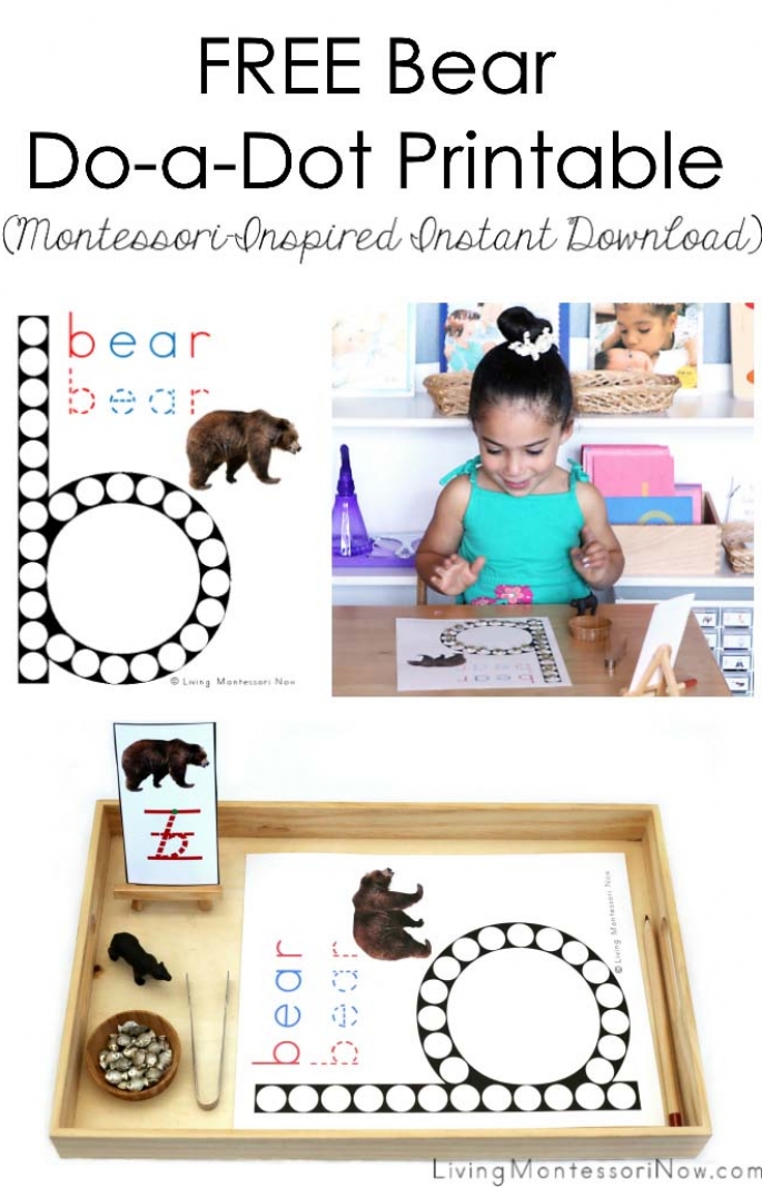 FREE Bear Do-a-Dot Printable (Montessori-Inspired Instant Download)