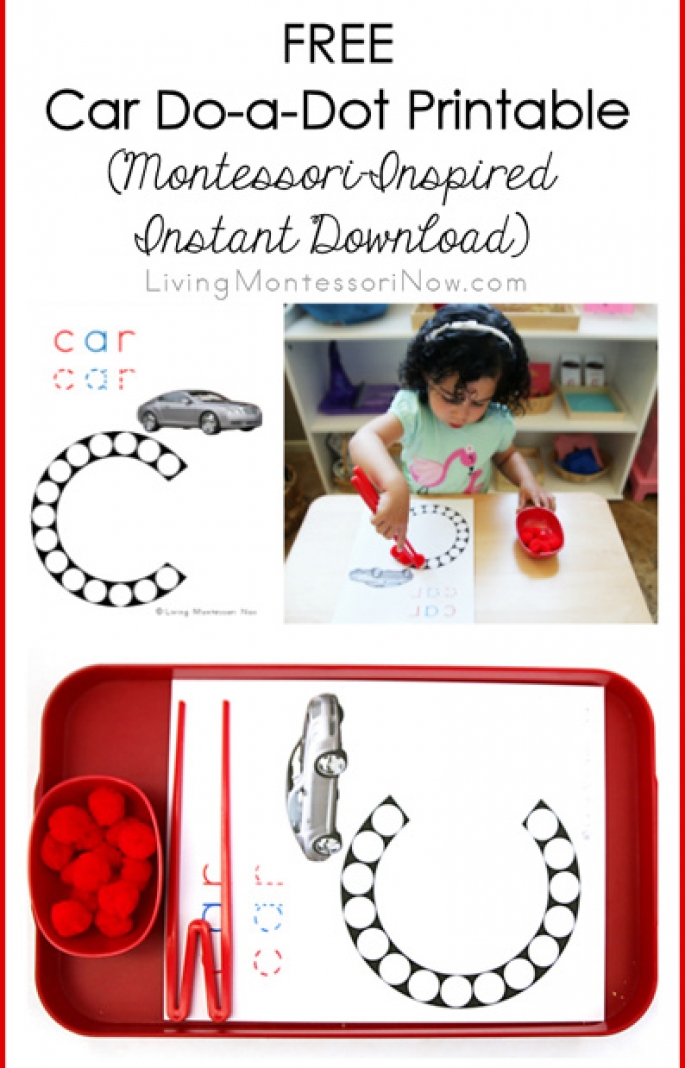 FREE Car Do-a-Dot Printable (Montessori-Inspired Instant Download)