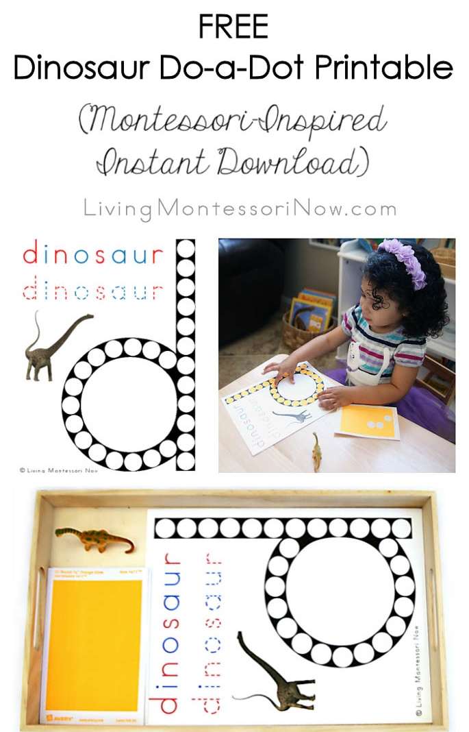 FREE Dinosaur Do-a-Dot Printable  (Montessori-Inspired Instant Download)