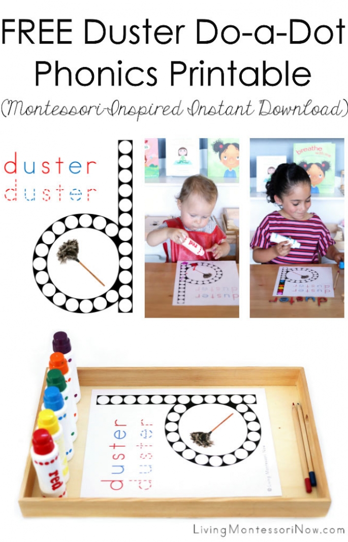 FREE Duster Do-a-Dot Phonics Printabe (Montessori-Inspired Instant Download)