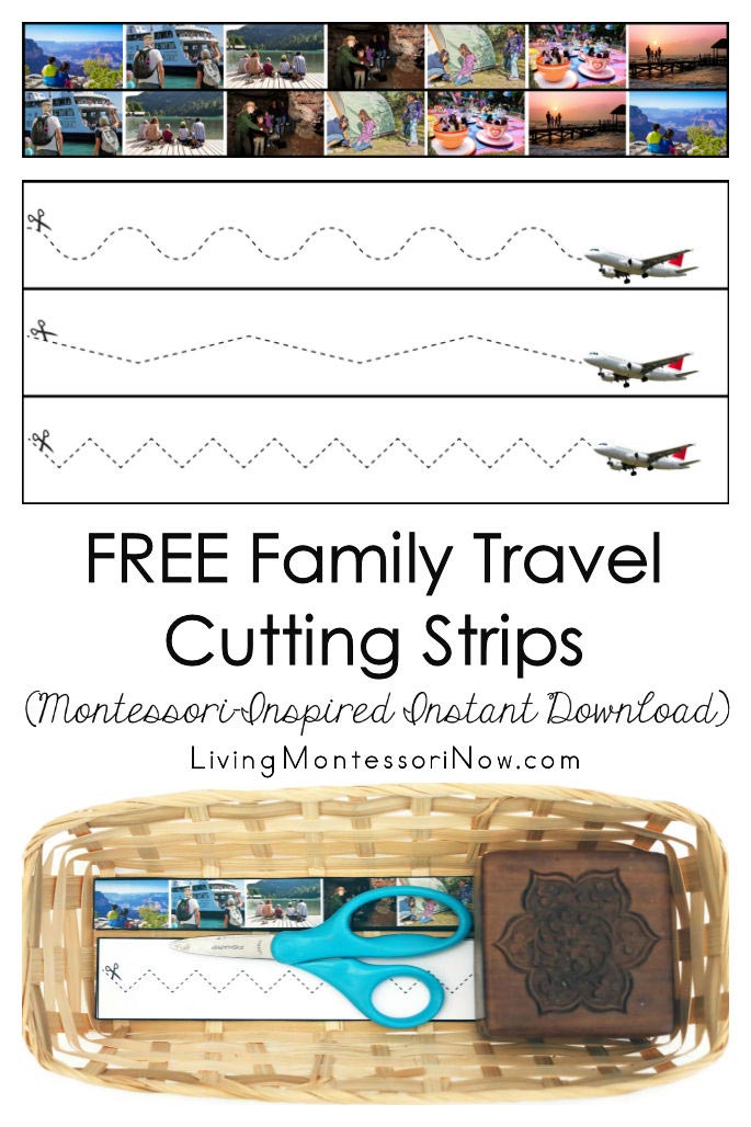 Free Family Travel Cutting Strips (Montessori-Inspired Instant Download)
