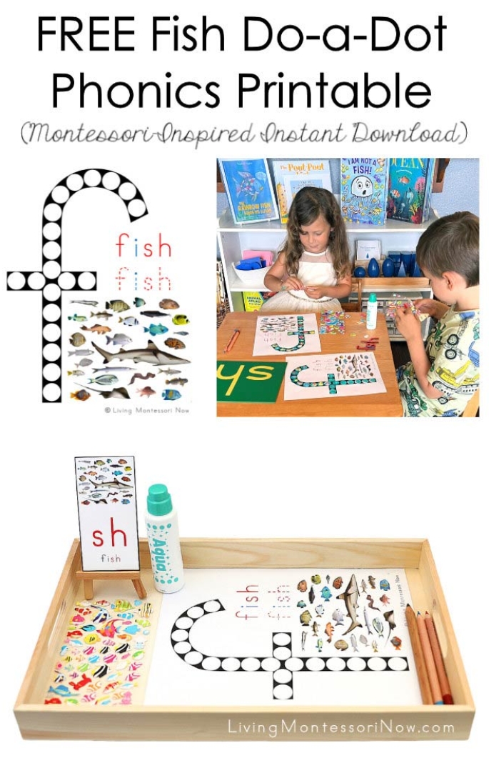 FREE Fish Do-a-Dot Phonics Printable (Montessori-Inspired Instant Download)