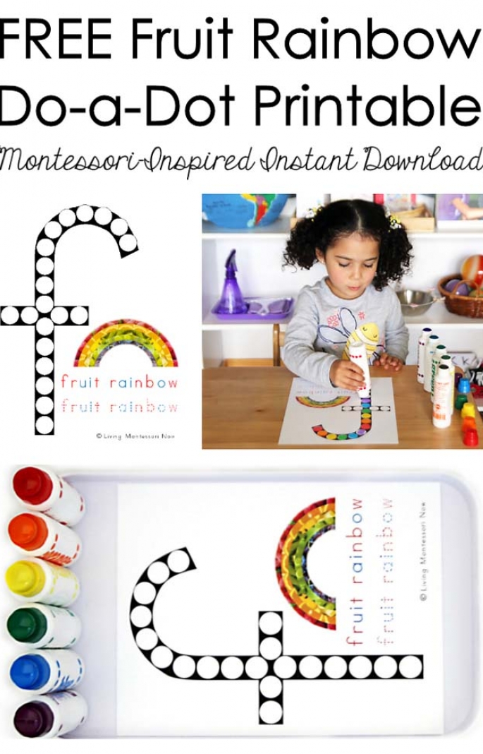 FREE Fruit Rainbow Do-a-Dot Printable (Montessori-Inspired Instant Download)