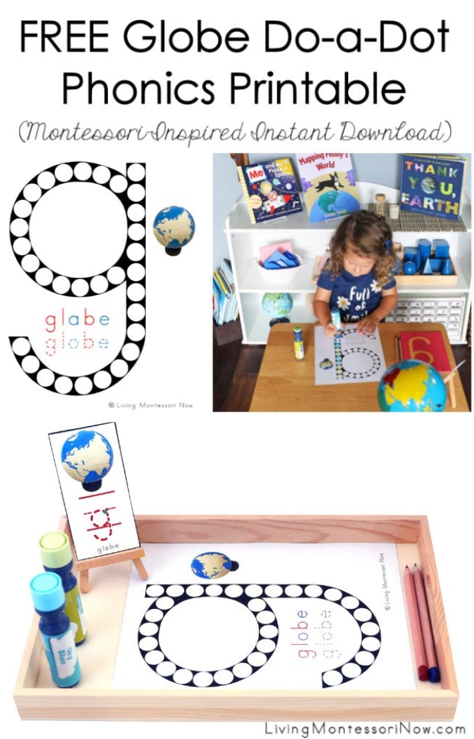 FREE Globe Do-a-Dot Phonics Printable (Montessori-Inspired Instant Download)