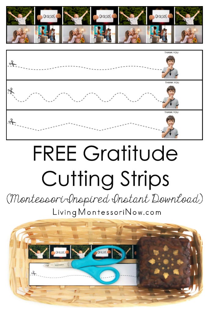FREE Gratitude Cutting Strips (Montessori-Inspired Instant Download)