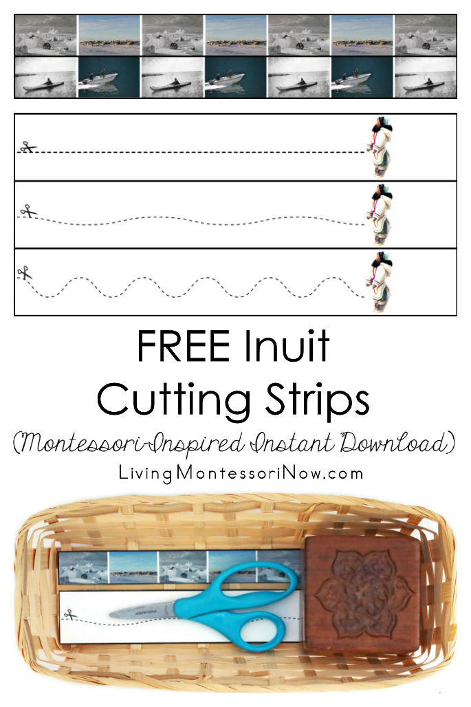 Free Inuit Cutting Strips (Montessori-Inspired Instant Download)