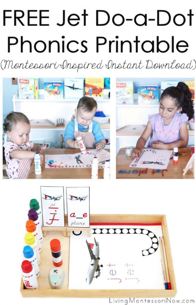 FREE Jet Do-a-Dot Phonics Printabable (Montessori-Inspired Instant Download)