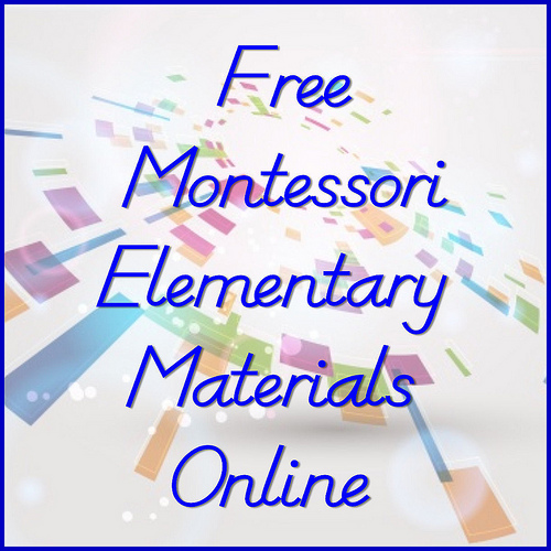 Free Montessori Elementary Materials Online