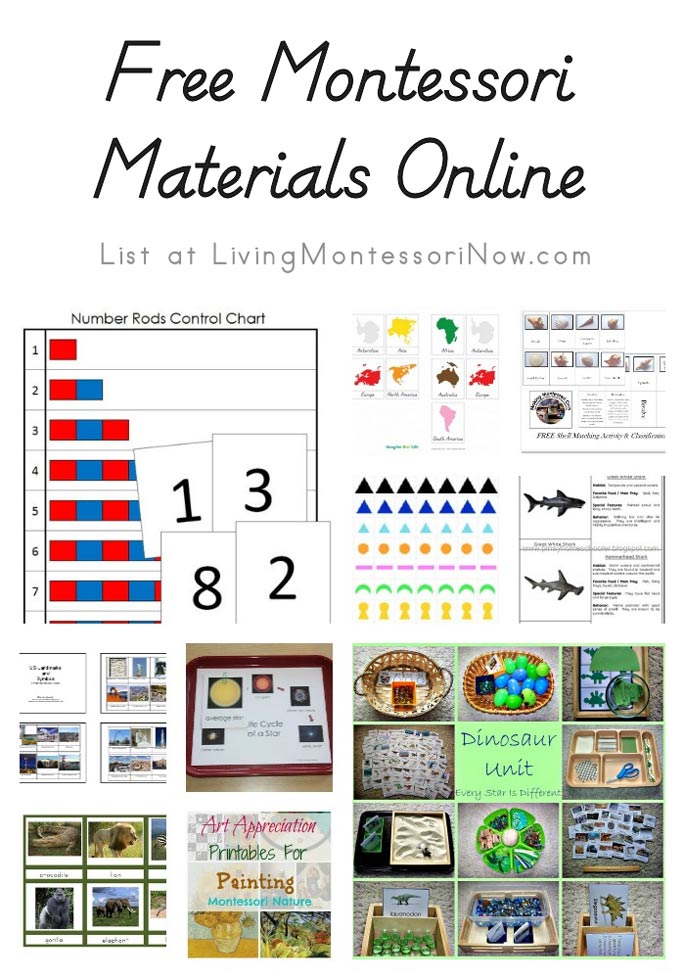 Free Montessori Materials Online