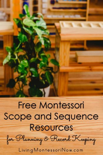Free Montessori Scope and Sequence Resources