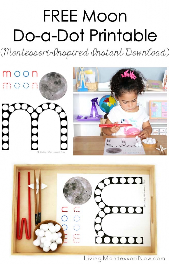 FREE Moon Do-a-Dot Printable (Montessori-Inspired Instant Download)