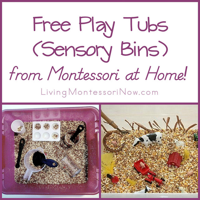 Free Play Tubs (Sensory Bins) from Montessori at Home!