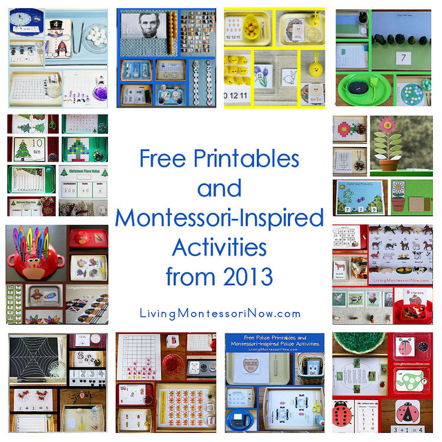 Free Printables and Montessori-Inspired Activities from 2013