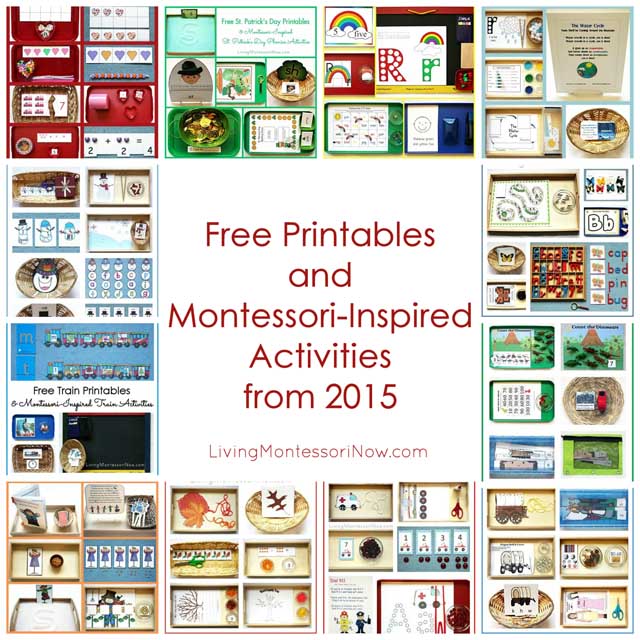 Free Printables and Montessori-Inspired Activities from 2015