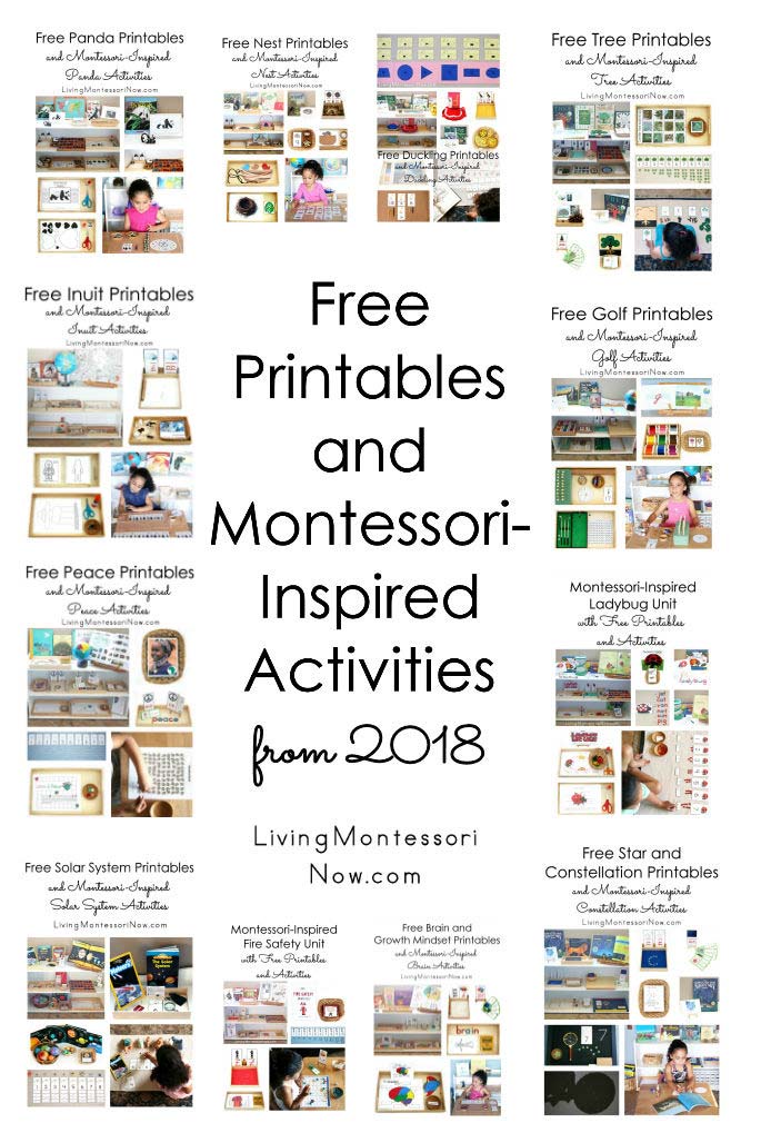 Free Printables and Montessori-Inspired Activities from 2018