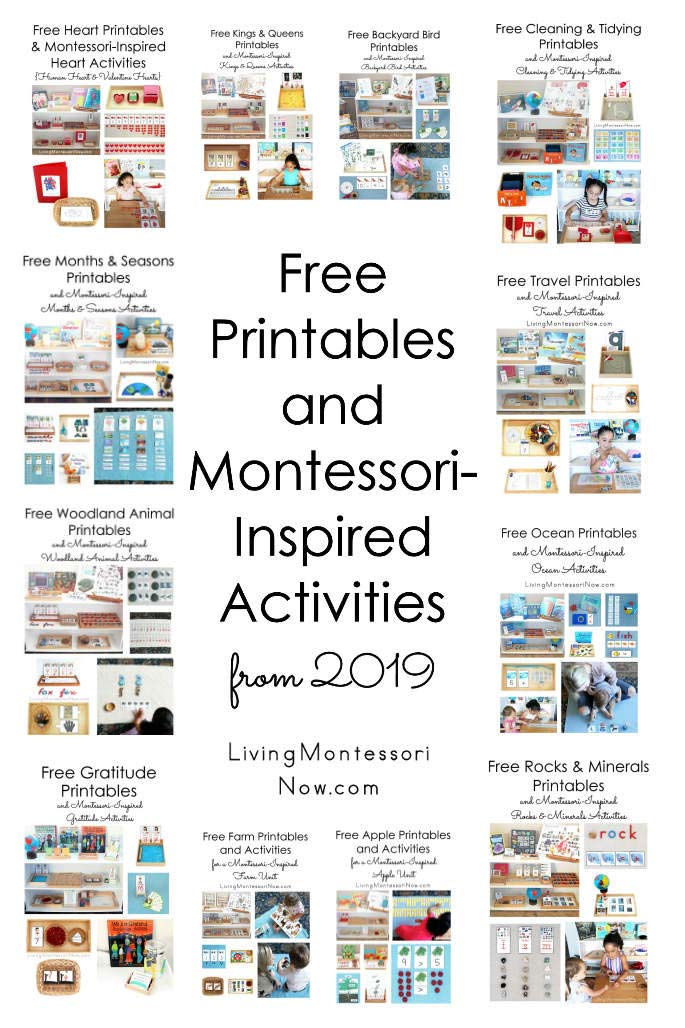 Free Printables and Montessori-Inspired Activities from 2019