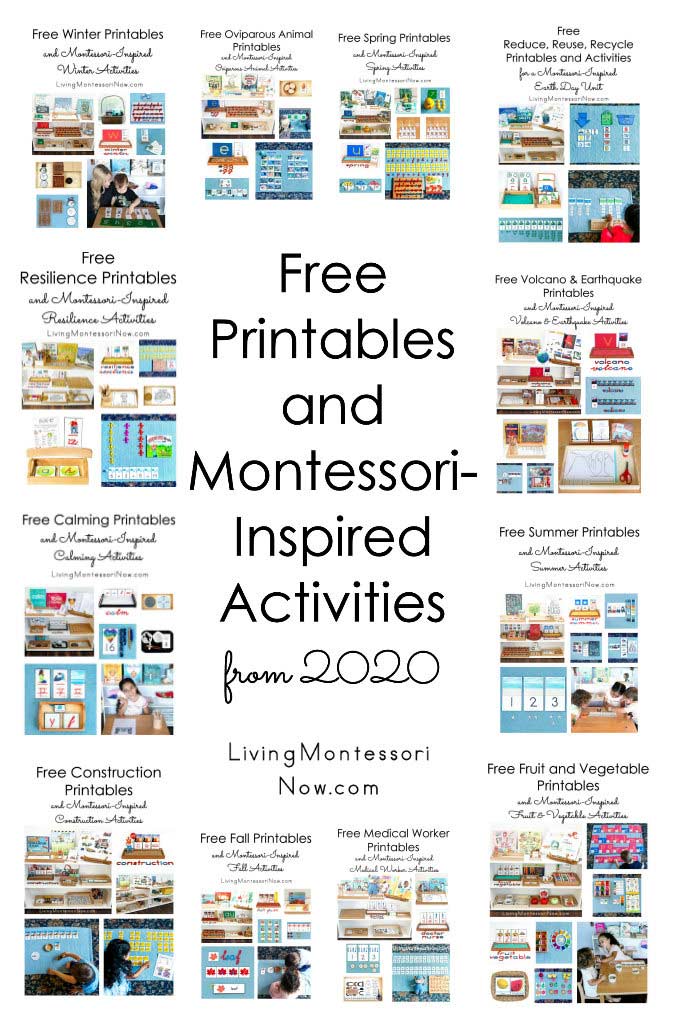  Free Printables and Montessori-Inspired Activities from 2020
