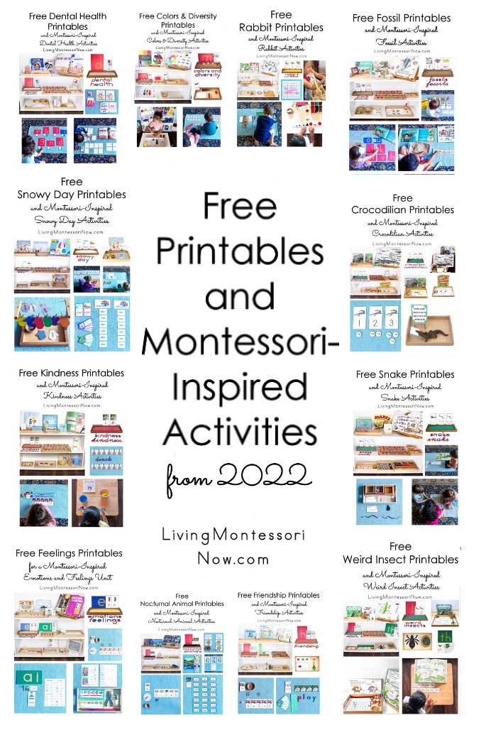 Free Printables and Montessori-Inspired Activities from 2022