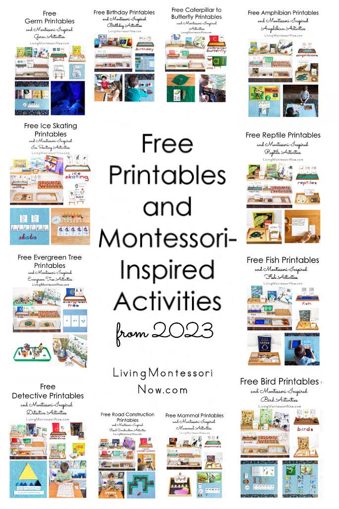 Free Printables and Montessori-Inspired Activities from 2023