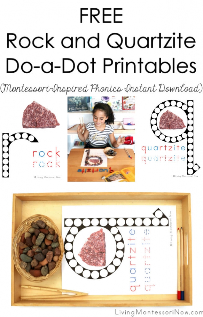 FREE Rock and Quartzite Do-a-Dot Phonics Printable (Montessori-Inspired Instant Download)