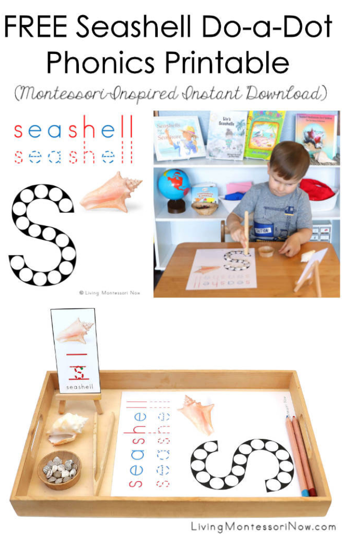 FREE Seashell Do-a-Dot Phonics Printable (Montessori-Inspired Instant Download)