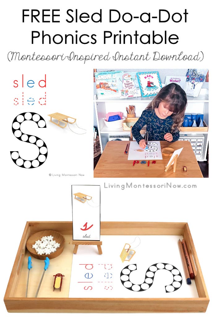 FREE Sled Do-a-Dot Phonics Printable (Montessori-Inspired Instant Download)