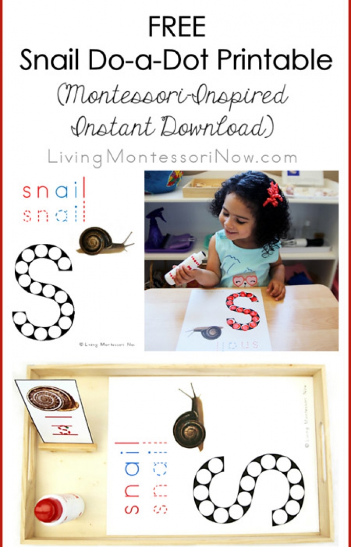 FREE Snail Do-a-Dot Printable (Montessori-Inspired Instant Download)