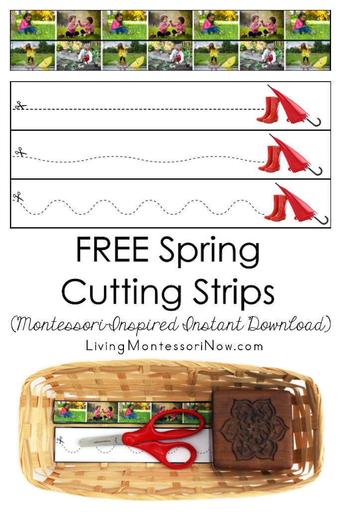FREE Spring Cutting Strips (Montessori-Inspired Instant Download)
