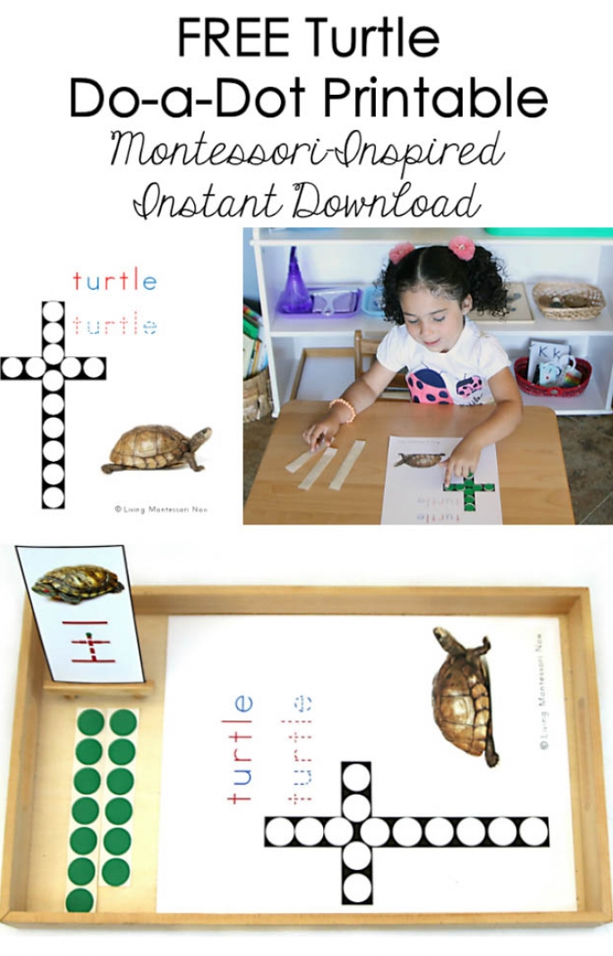 FREE Turtle Do-a-Dot Printable (Montessori-Inspired Instant Download)