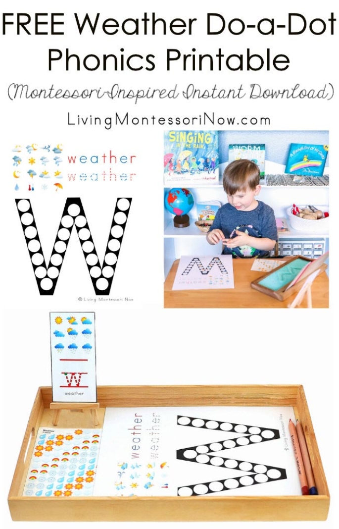 FREE Weather Do-a-Dot Phonics Printable (Montessori-Inspired Instant Download)