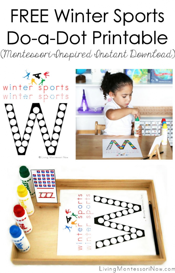 FREE Winter Sports Do-a-Dot Printable (Montessori-Inspired Instant Download)