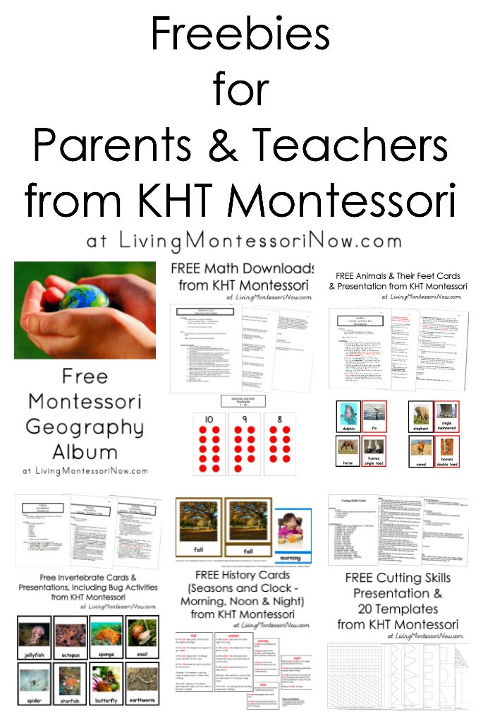 Freebies for Parents and Teachers from KHT Montessori