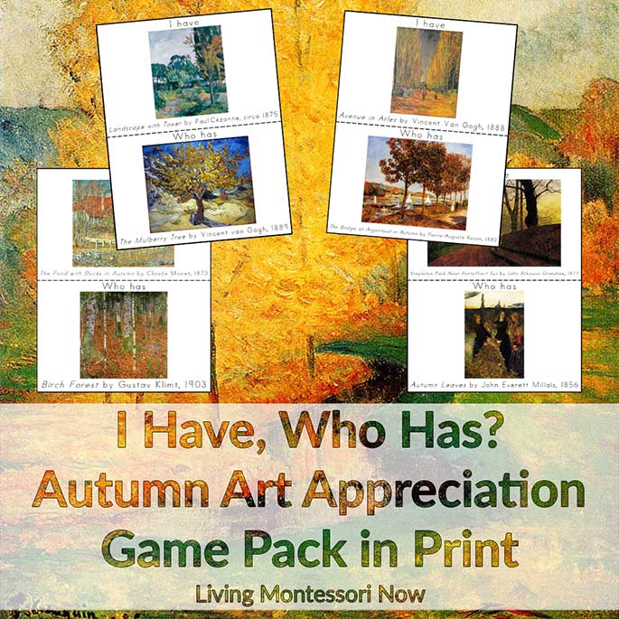 I Have, Who Has Autumn Art Appreciation Game Pack in Print