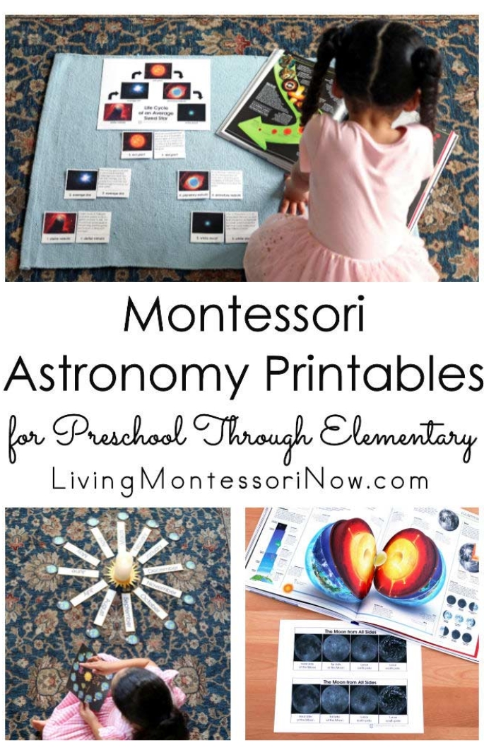 Montessori Astronomy Printables for Preschool Through Elementary