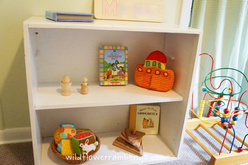 Montessori Baby Shelves from Wildflower Ramblings