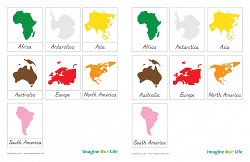 Free Montessori Continent Cards from Imagine Our Life