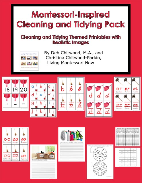 Free Cleaning and Tidying Printables and Montessori-Inspired Cleaning and Tidying Activities