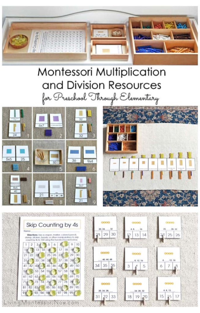 Montessori Multiplication and Division Resources for Preschool Through Elementary