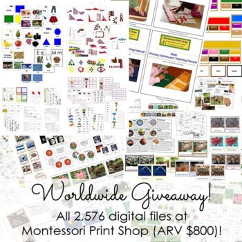 Worldwide Giveaway - Montessori Print Shop Deluxe Collection Download (ARV $800)!