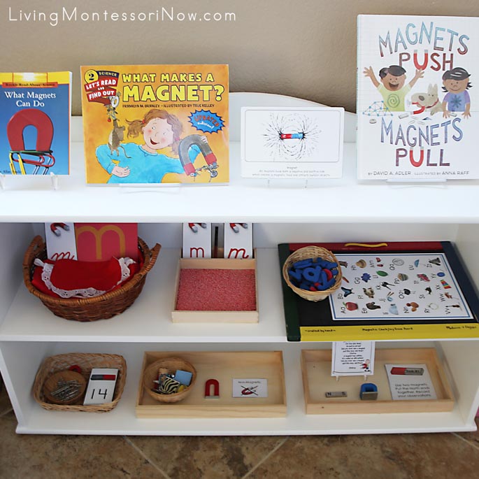 Montessori Shelves with a Magnet Theme