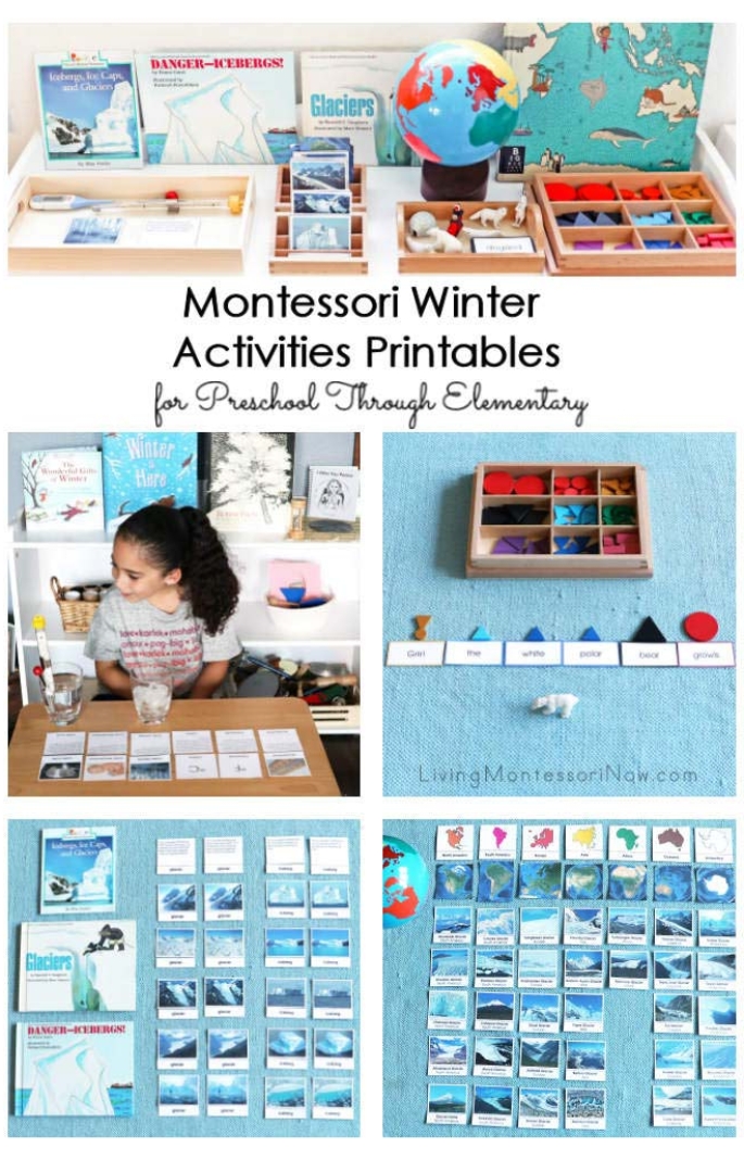 Montessori Winter Activities Printables for Preschool Through Elementary from Every Star Is Different