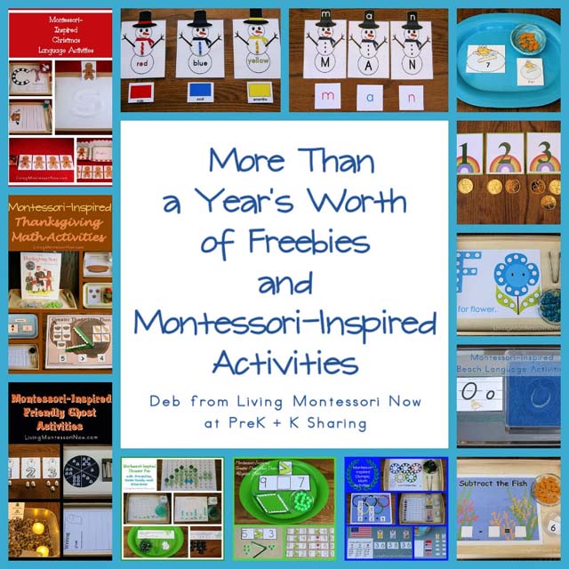 More Than a Year's Worth of Freebies and Montessori-Inspired Activities